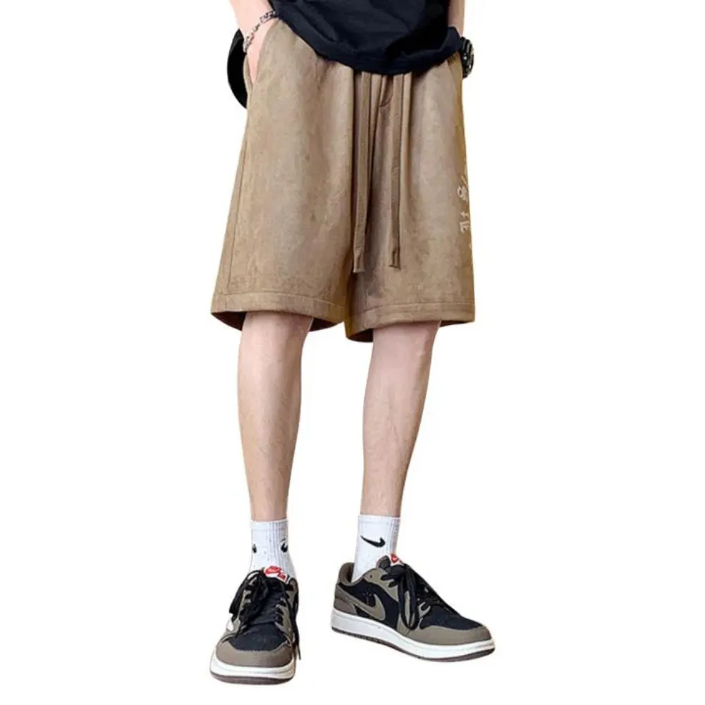 "Solid Letter Embroidery Cotton" Shorts