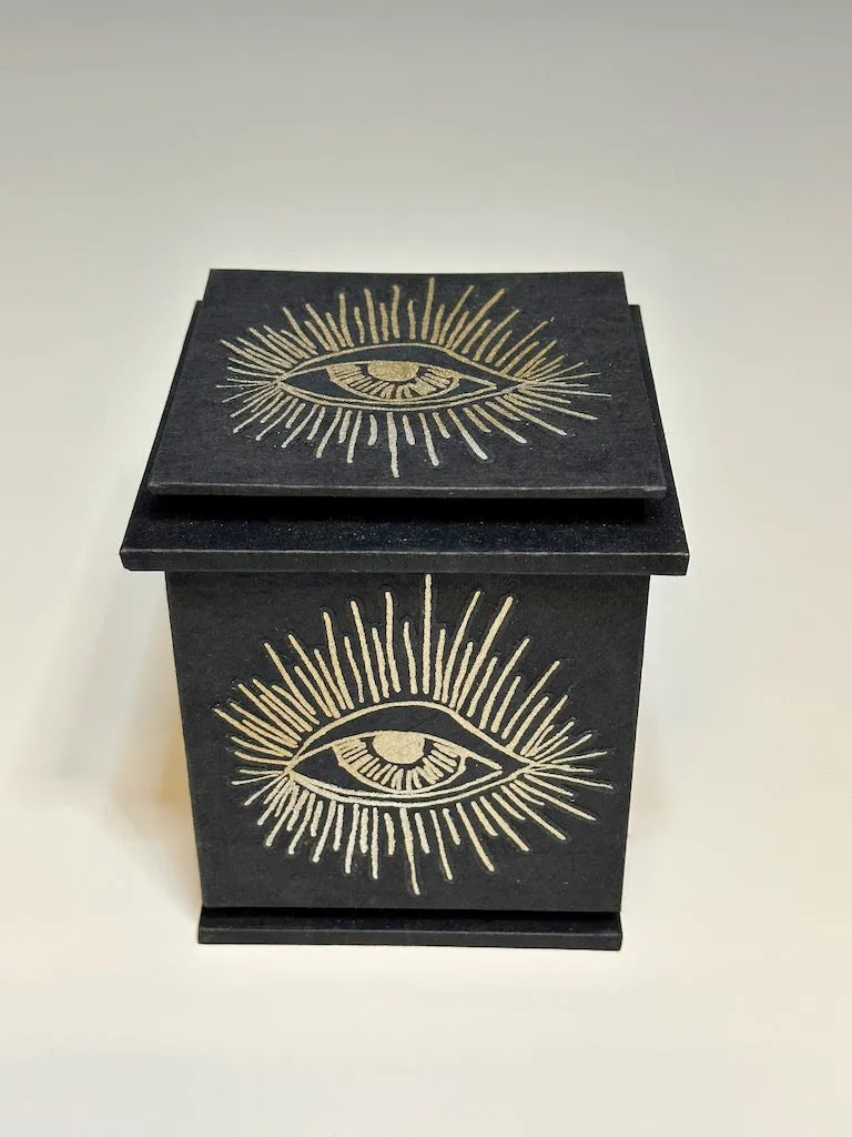 "THE EYES HAVE IT" HANDMADE BOX WITH MIXED MEDIA