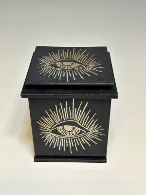 "THE EYES HAVE IT" HANDMADE BOX WITH MIXED MEDIA