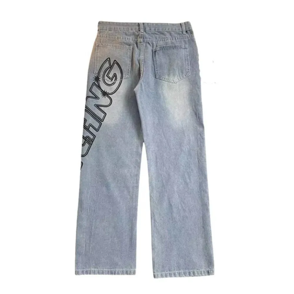 "Vintage Letter High Rise" Jeans
