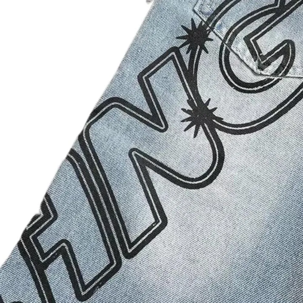 "Vintage Letter High Rise" Jeans
