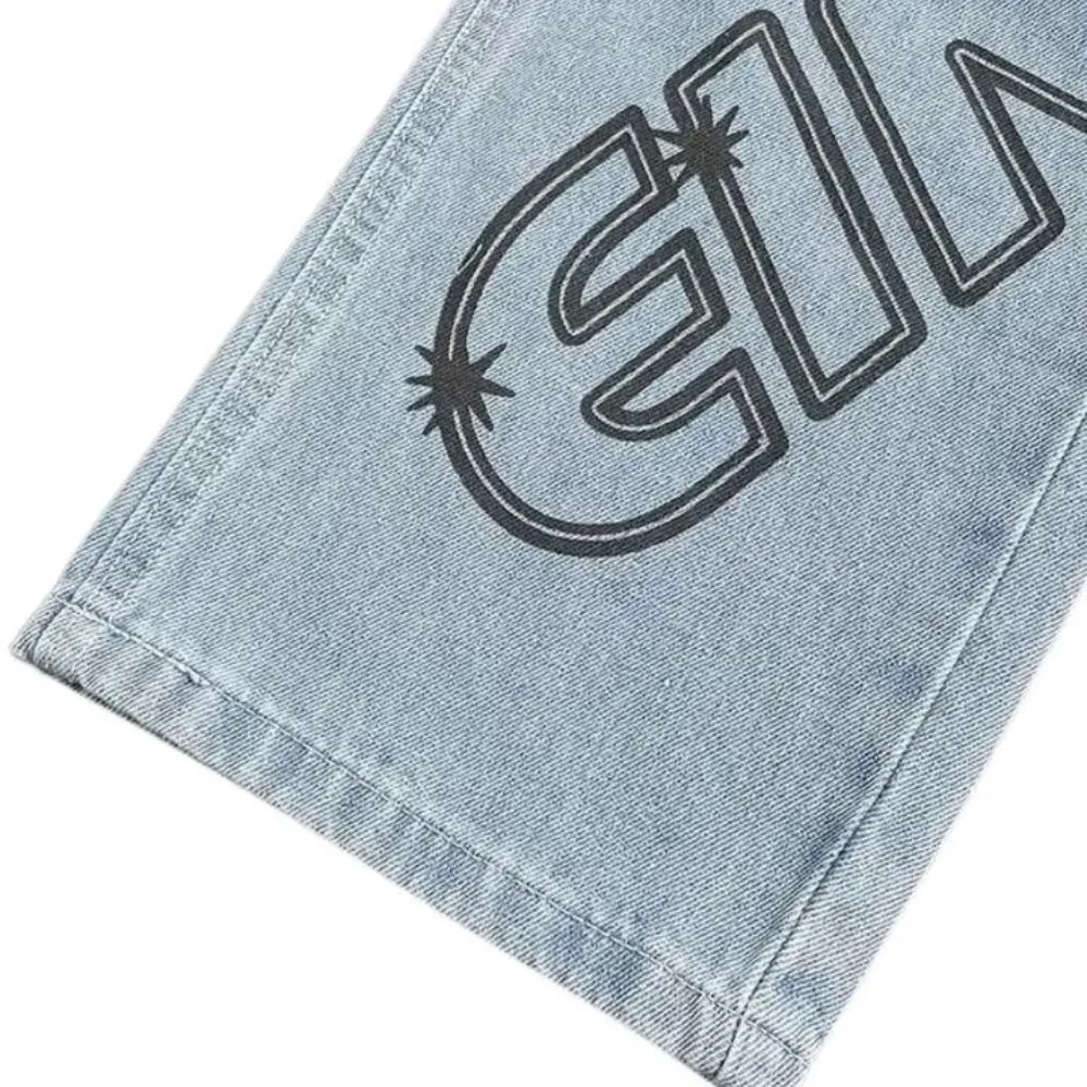 "Vintage Letter High Rise" Jeans
