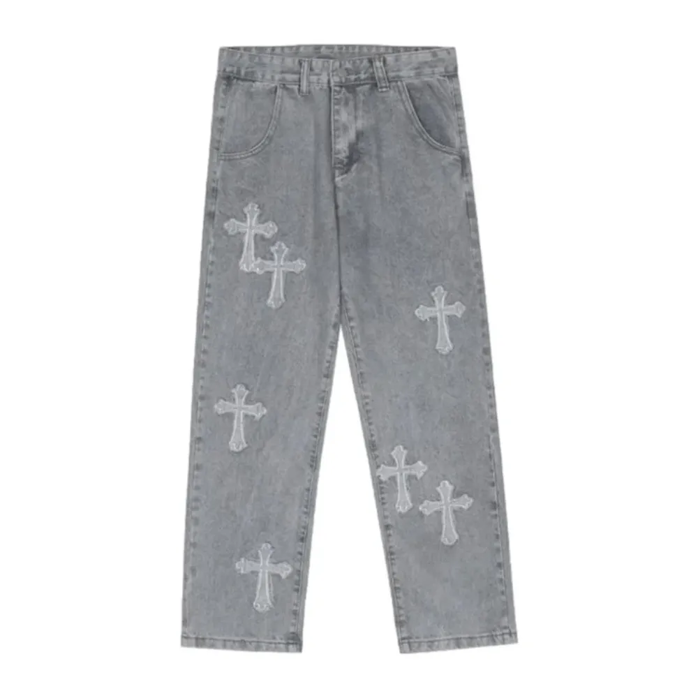 "Vintage Pure Patch Cross" Jeans