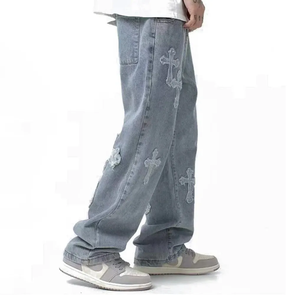 "Vintage Pure Patch Cross" Jeans