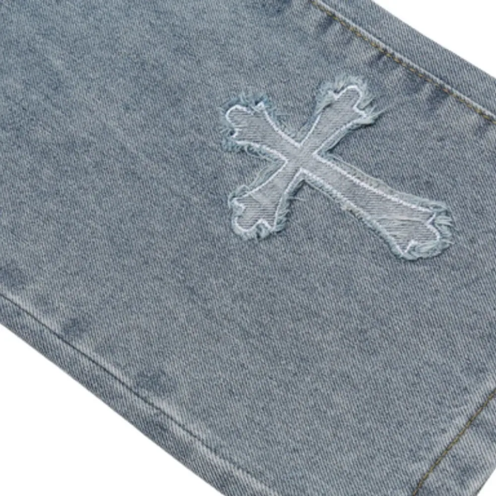 "Vintage Pure Patch Cross" Jeans