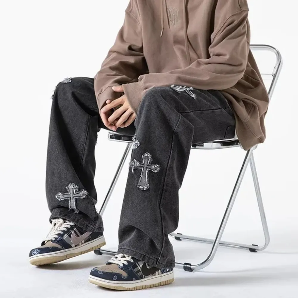 "Vintage Pure Patch Cross" Jeans