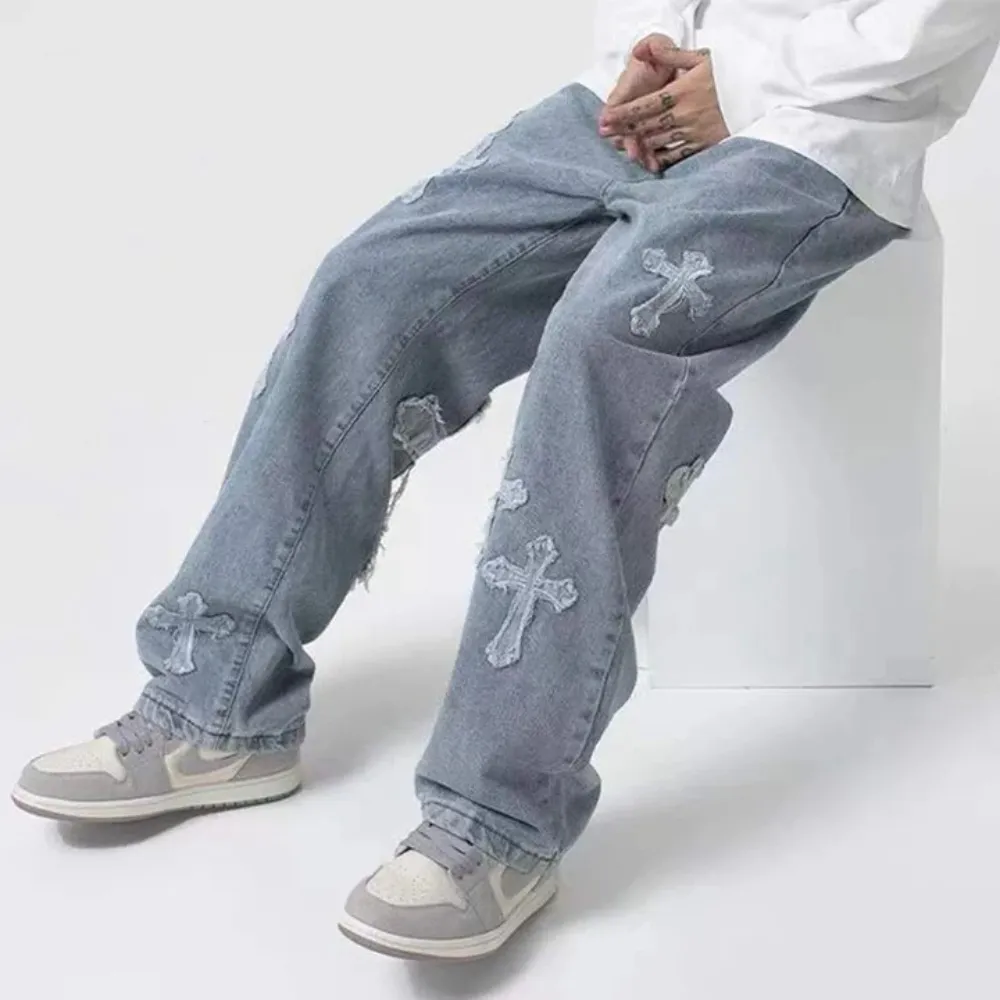 "Vintage Pure Patch Cross" Jeans