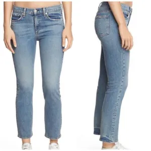 Rag &amp; Bone 10 inch stove pipe straight jeans 28