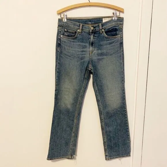 Rag &amp; Bone 10 inch stove pipe straight jeans 28