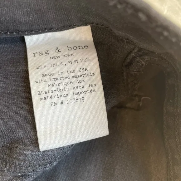 Rag &amp; Bone Jeans. 10” Skinny. EUC.