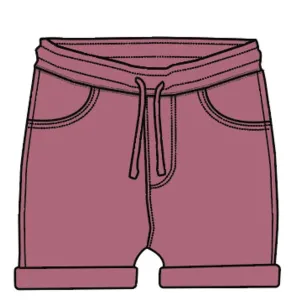RAGS Essentials Girl Shorts with Rolled Hem - Slate Rose