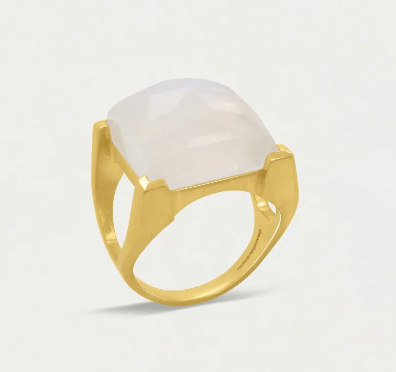 Rainbow Moonstone Plaza Ring
