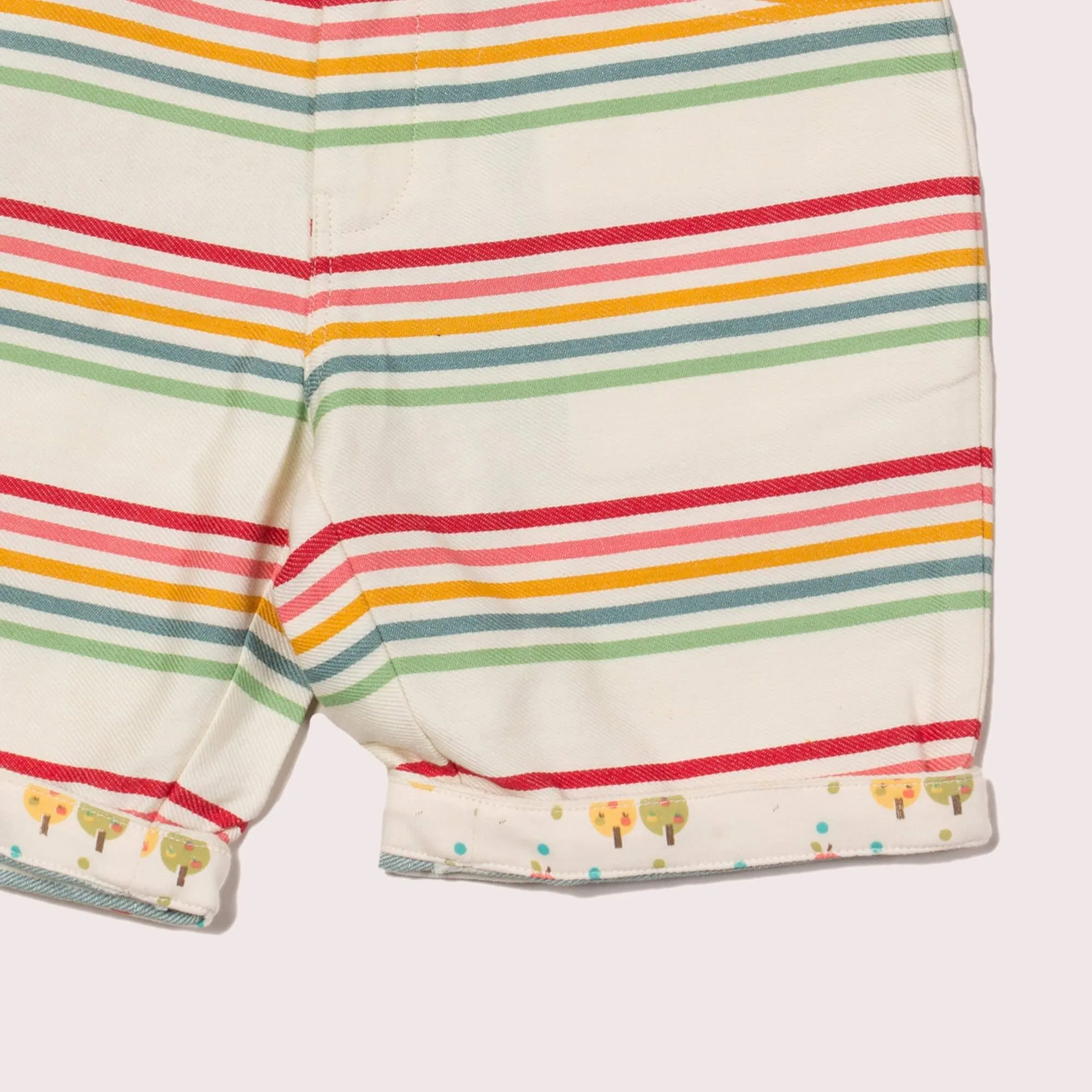 Rainbow Striped Twill Sunshine Shorts