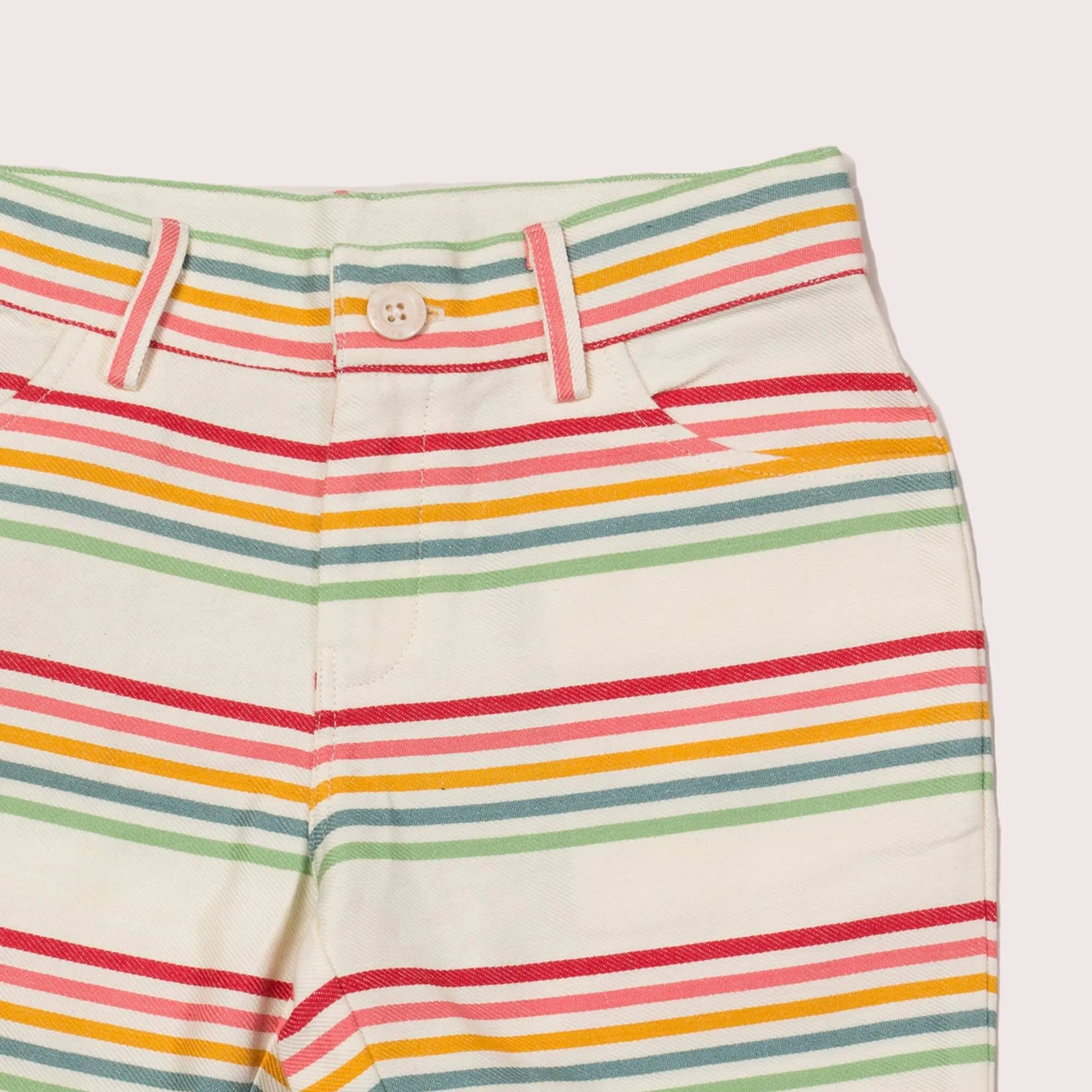 Rainbow Striped Twill Sunshine Shorts