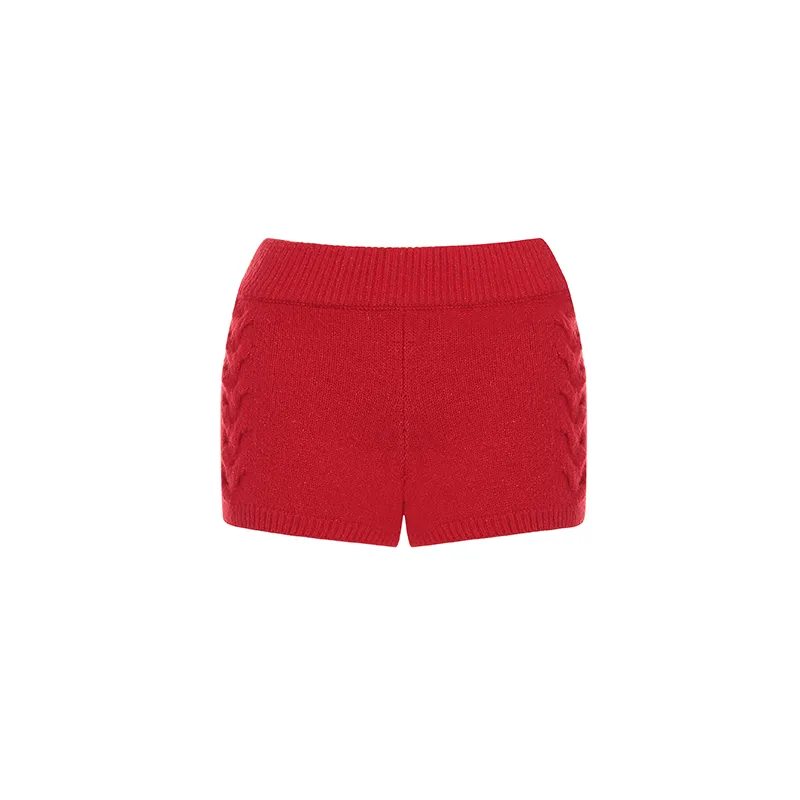 Red and Grey Knit Ensemble