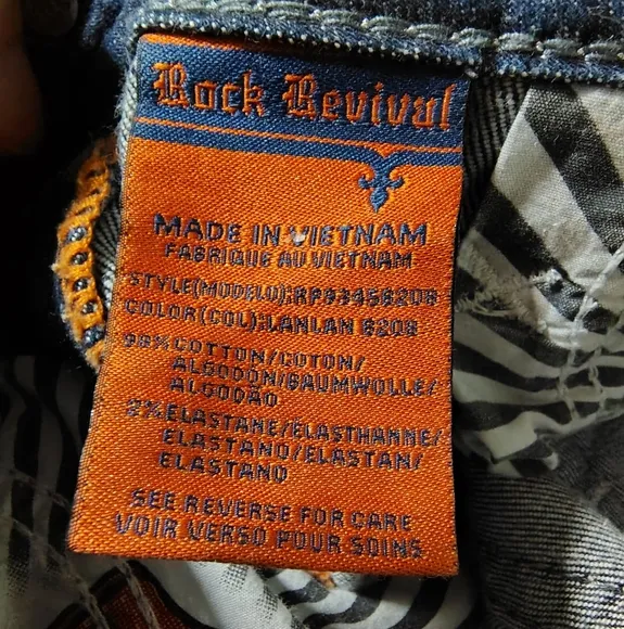 Rock Revival Lanlan Boot Cut Jeans Ladies 27   Y2K Vintage Retro Vibes Dark Wash
