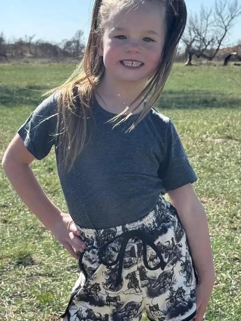 Rodeo Ride Mini Kid Shorts
