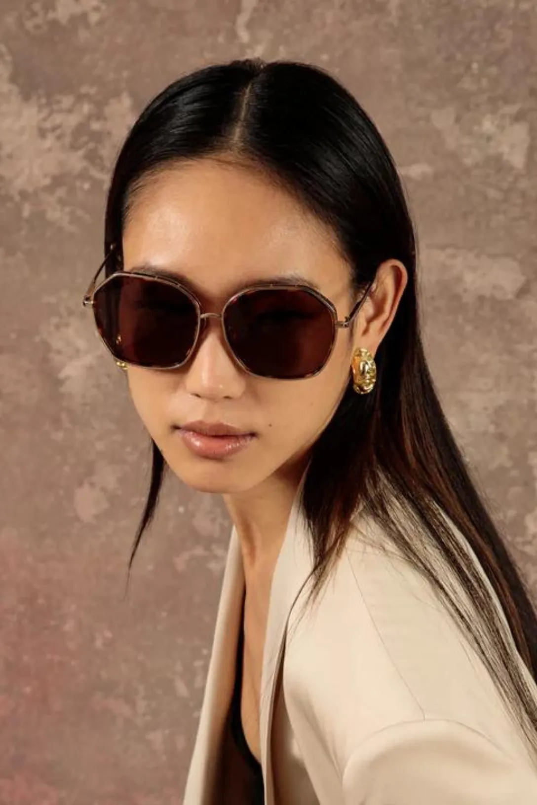 Rowe Oversized Sunglasses | Light Gold