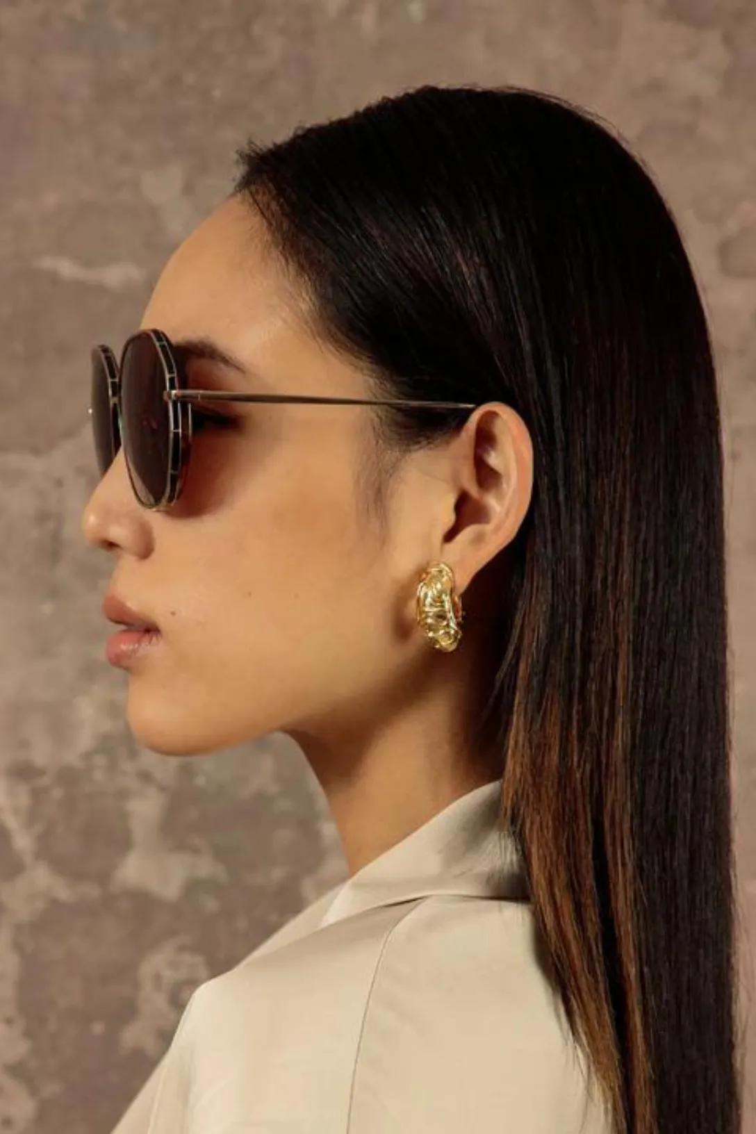 Rowe Oversized Sunglasses | Light Gold