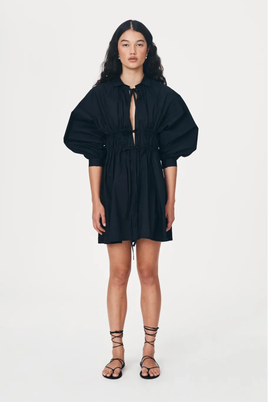 ROWIE Eden Organic Mini Dress - Noir