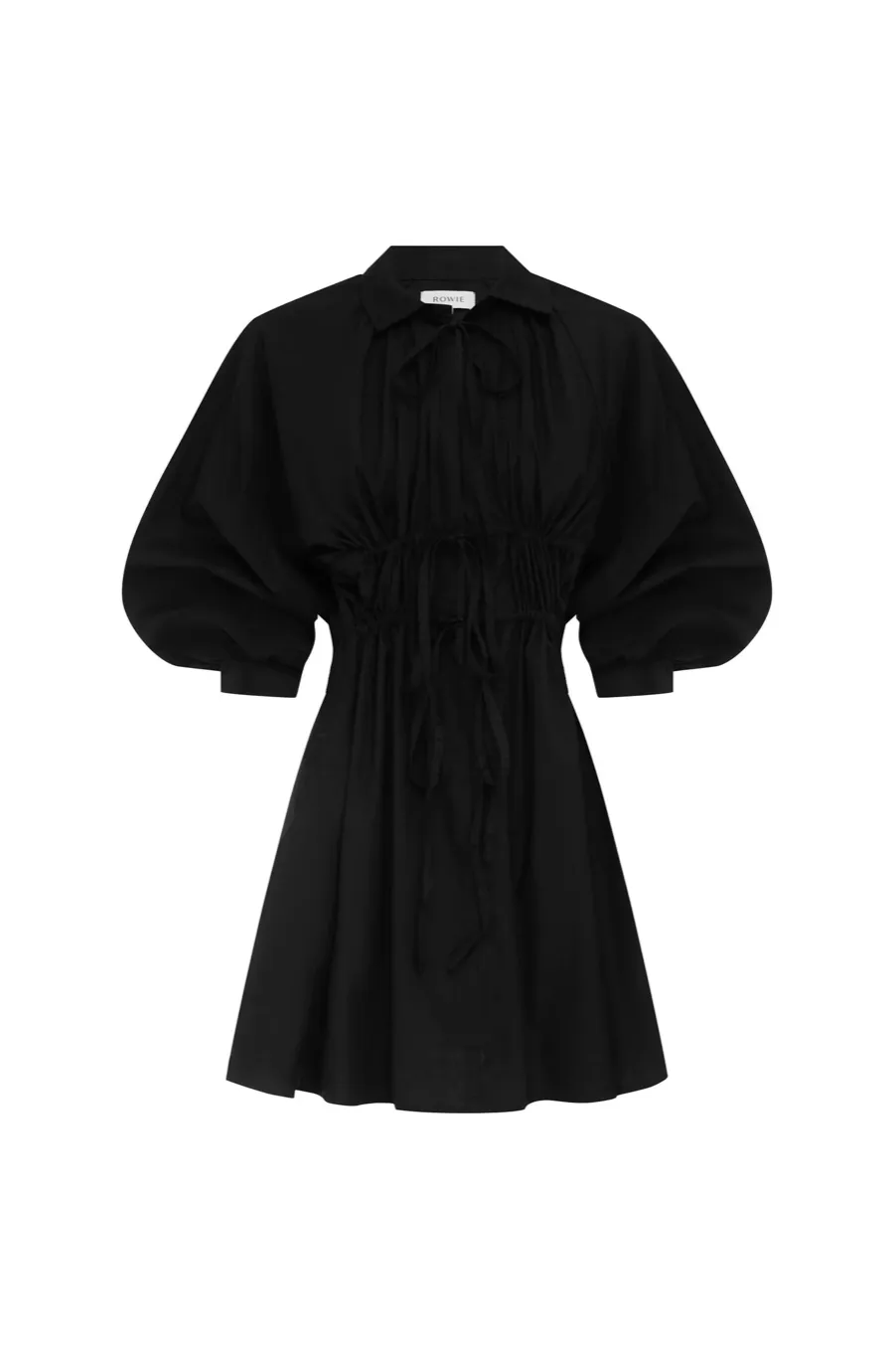 ROWIE Eden Organic Mini Dress - Noir