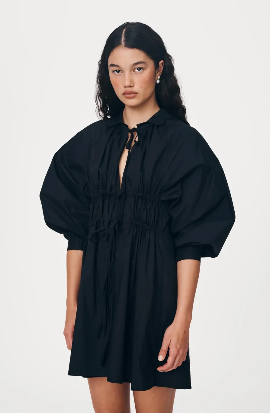 ROWIE Eden Organic Mini Dress - Noir