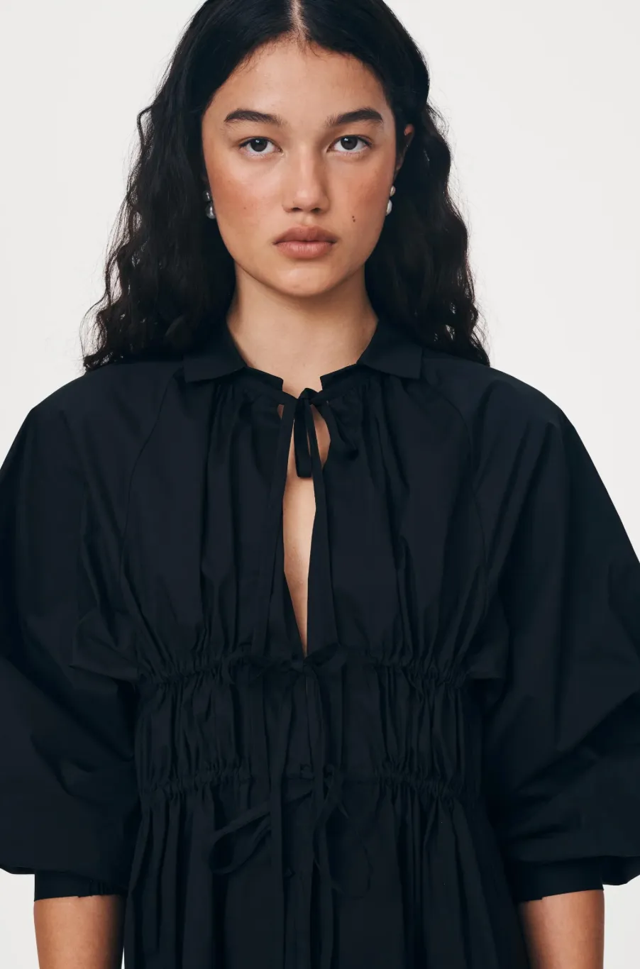 ROWIE Eden Organic Mini Dress - Noir