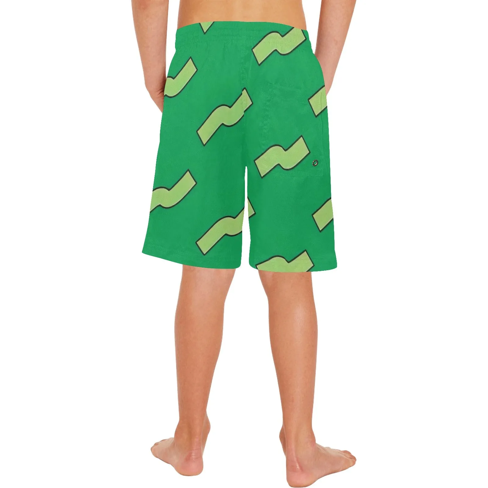 Rugrats Chuckie Green Bacon Boys' Causal Beach Shorts