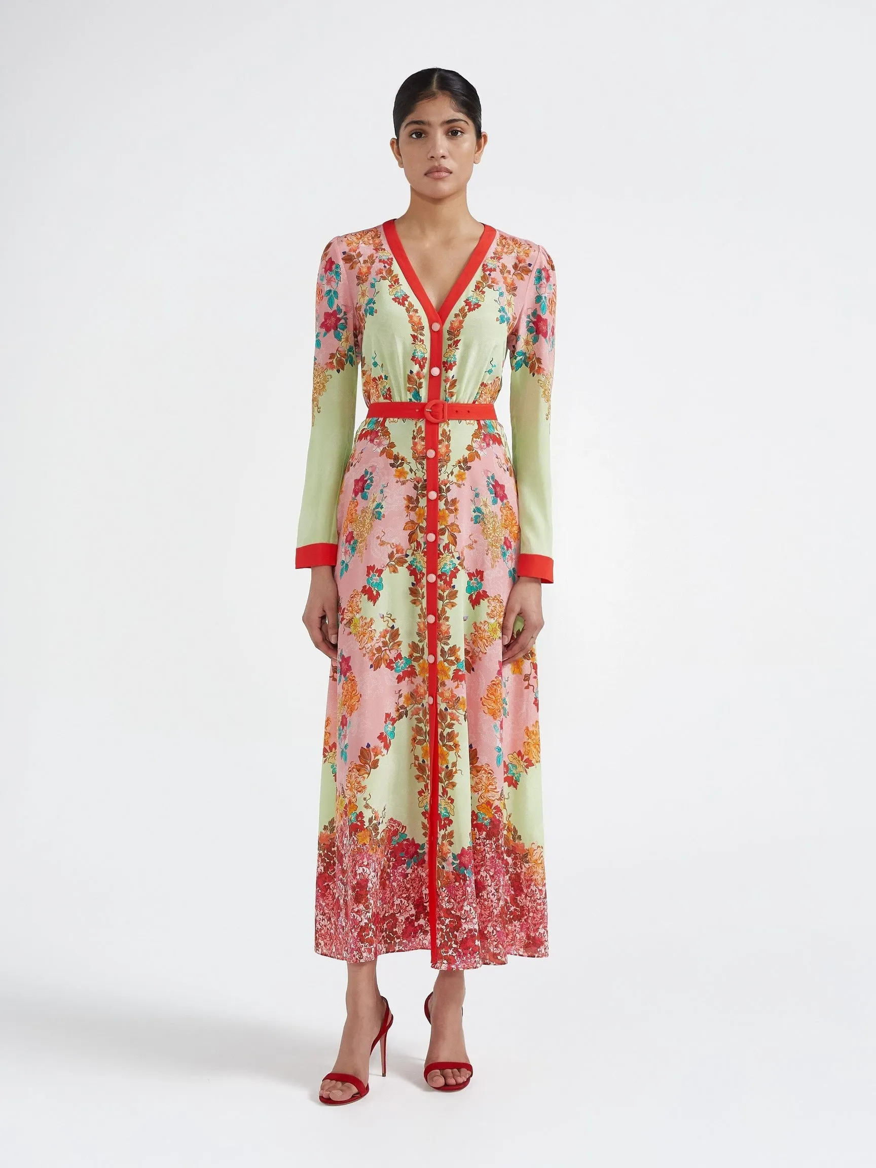 Saloni Lea Shirt Dress in Florentina Garden