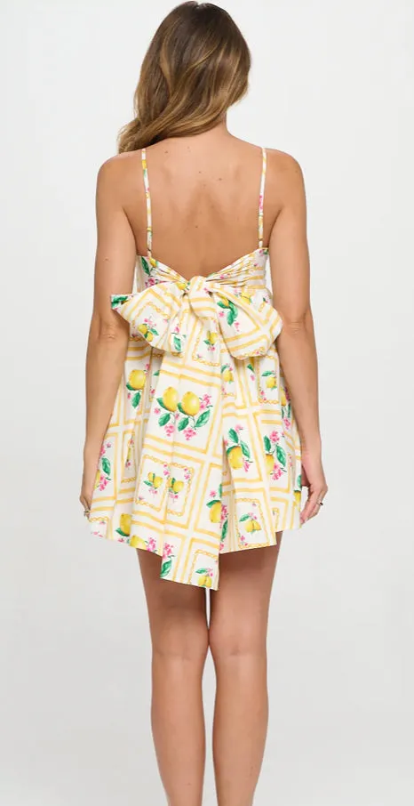 Santorini Citrus Short Dress