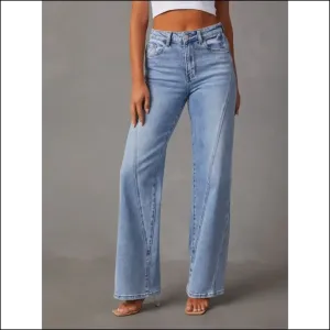 Sashay in Style: Chic High Waist Straight Jeans for Sass & Class! 😂👖💁‍♀️