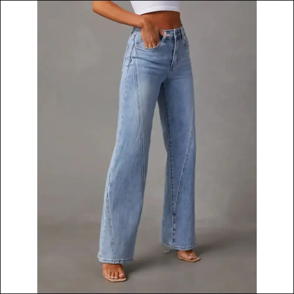 Sashay in Style: Chic High Waist Straight Jeans for Sass & Class! 😂👖💁‍♀️