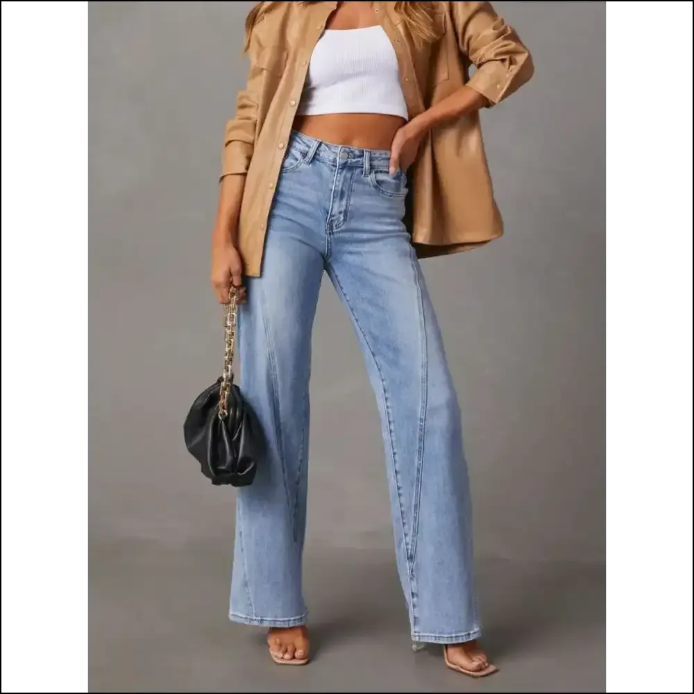 Sashay in Style: Chic High Waist Straight Jeans for Sass & Class! 😂👖💁‍♀️