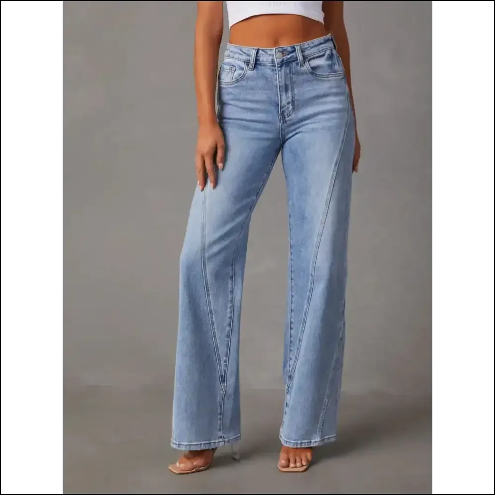 Sashay in Style: Chic High Waist Straight Jeans for Sass & Class! 😂👖💁‍♀️
