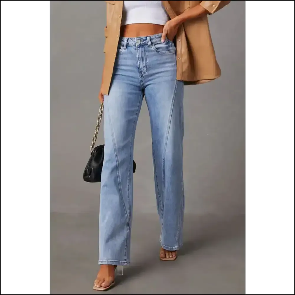 Sashay in Style: Chic High Waist Straight Jeans for Sass & Class! 😂👖💁‍♀️
