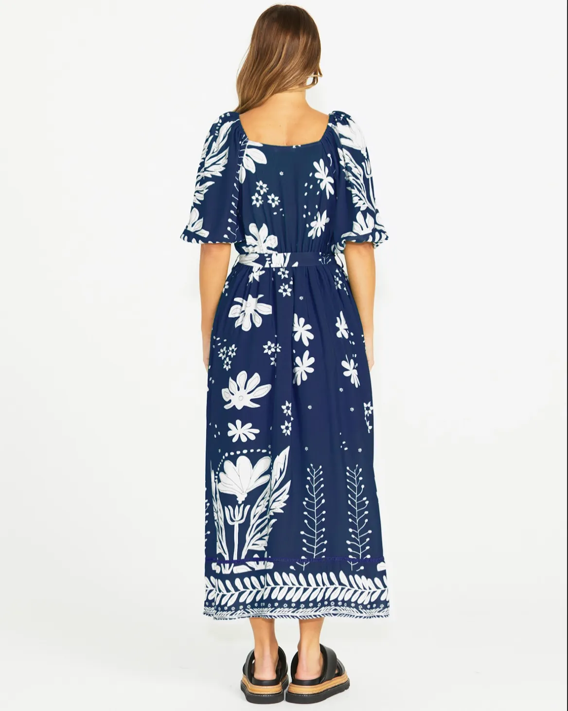 Sass Clothing - Lyndel Dress - Navy Floral