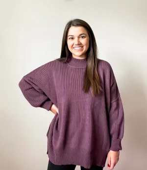 Season Staple Sweater - Eggplant
