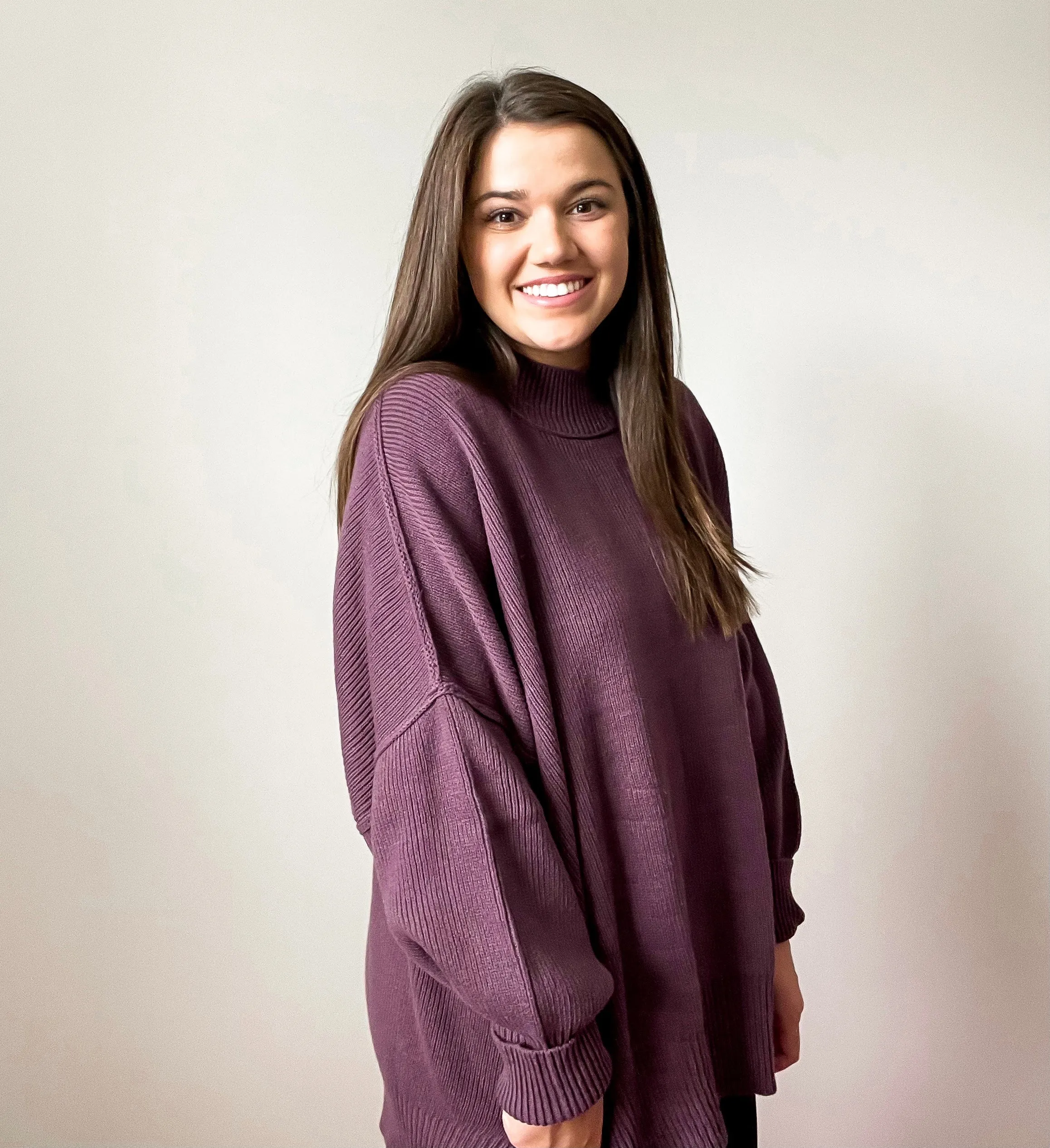 Season Staple Sweater - Eggplant