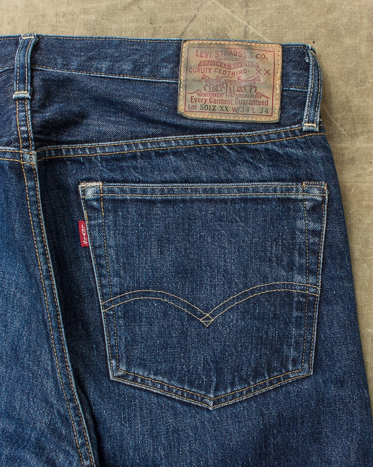 Second hand Levi's Vintage Clothing 1954 501z xx Jeans W34/L34