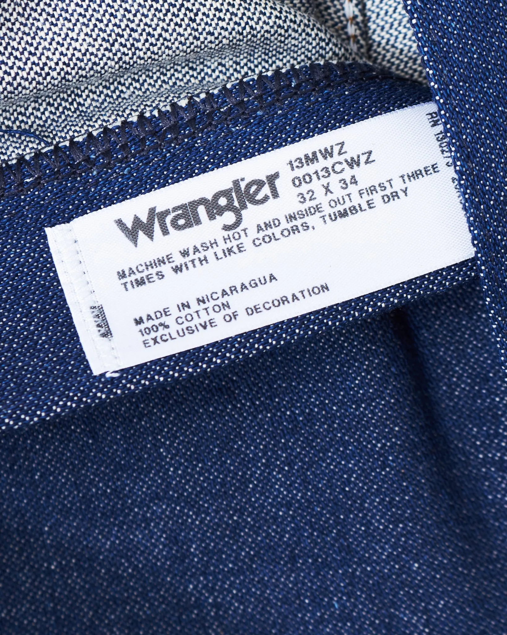 Second Hand Wrangler 13MWZ Rigid New With Labels W32 L34