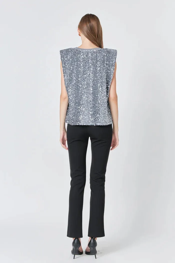Sequin Embellished Top (2 Color Ways)