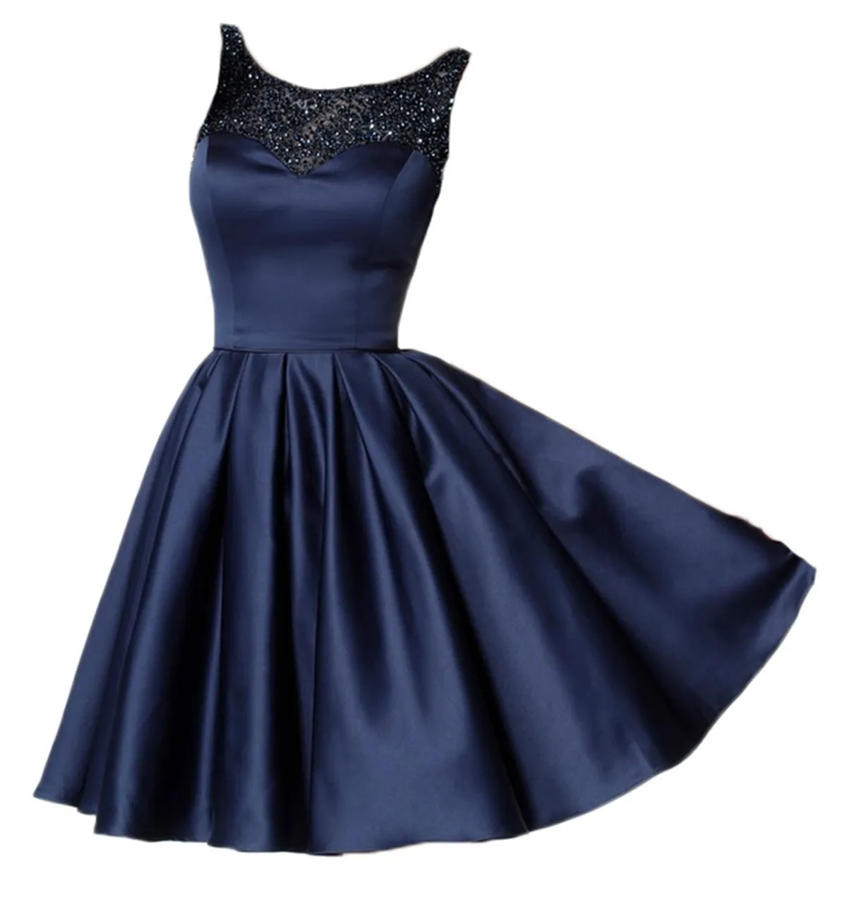 Sexy Backless Beaded Navy Short Cheap Homecoming Dresses 2018, BDY0363
