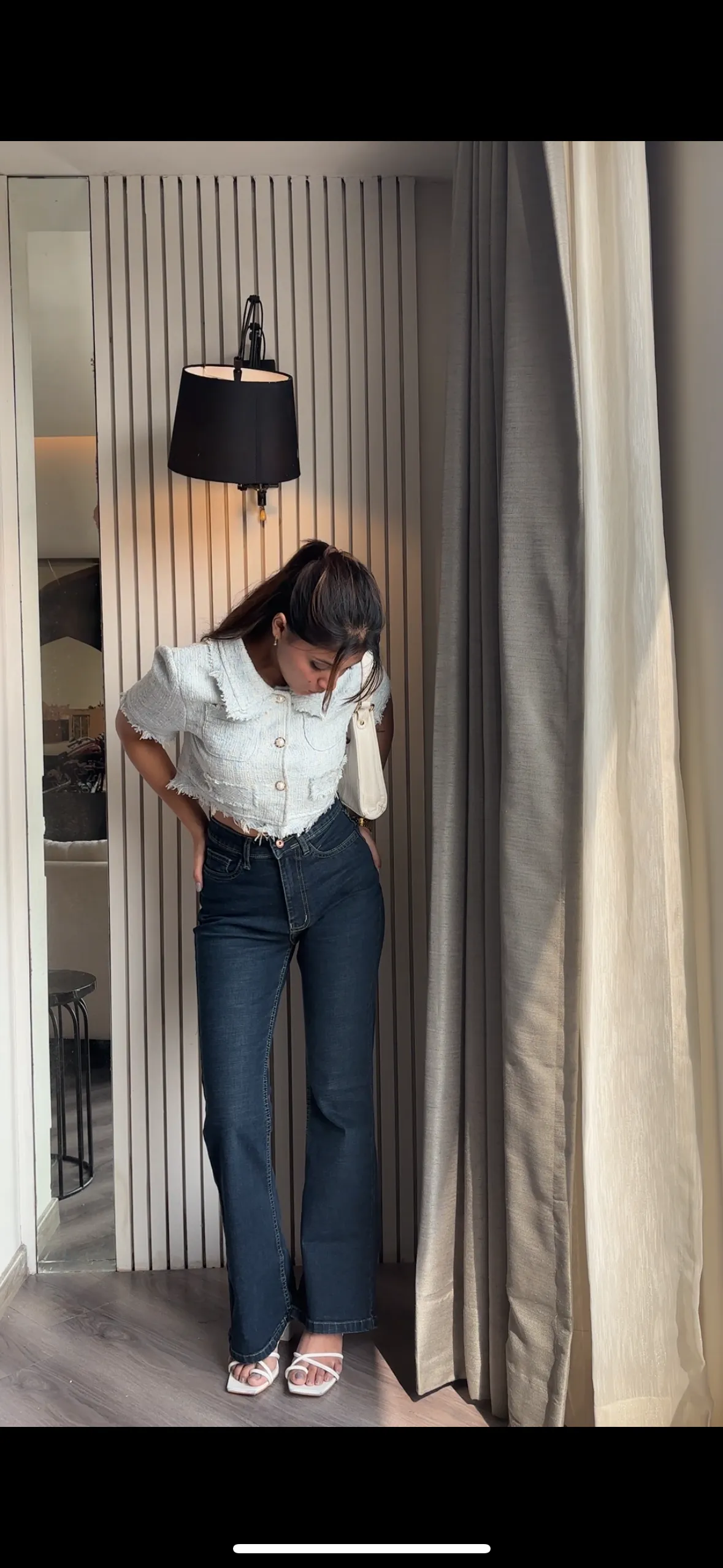 SFK Premium Highwaist flare jeans tint blue