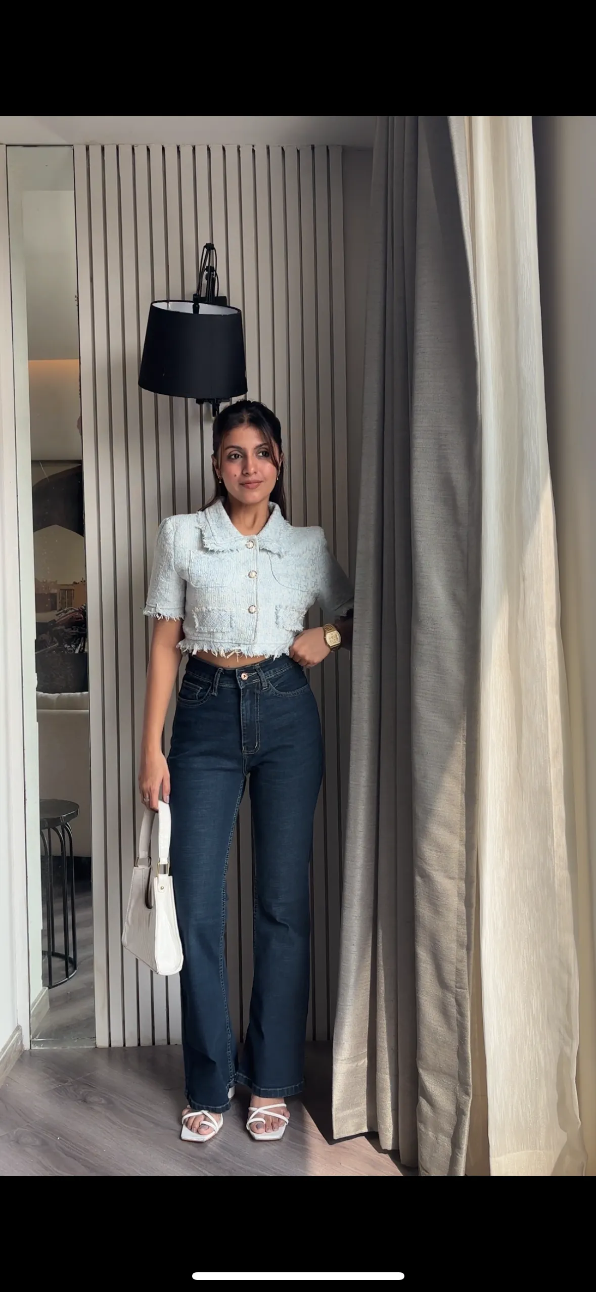 SFK Premium Highwaist flare jeans tint blue
