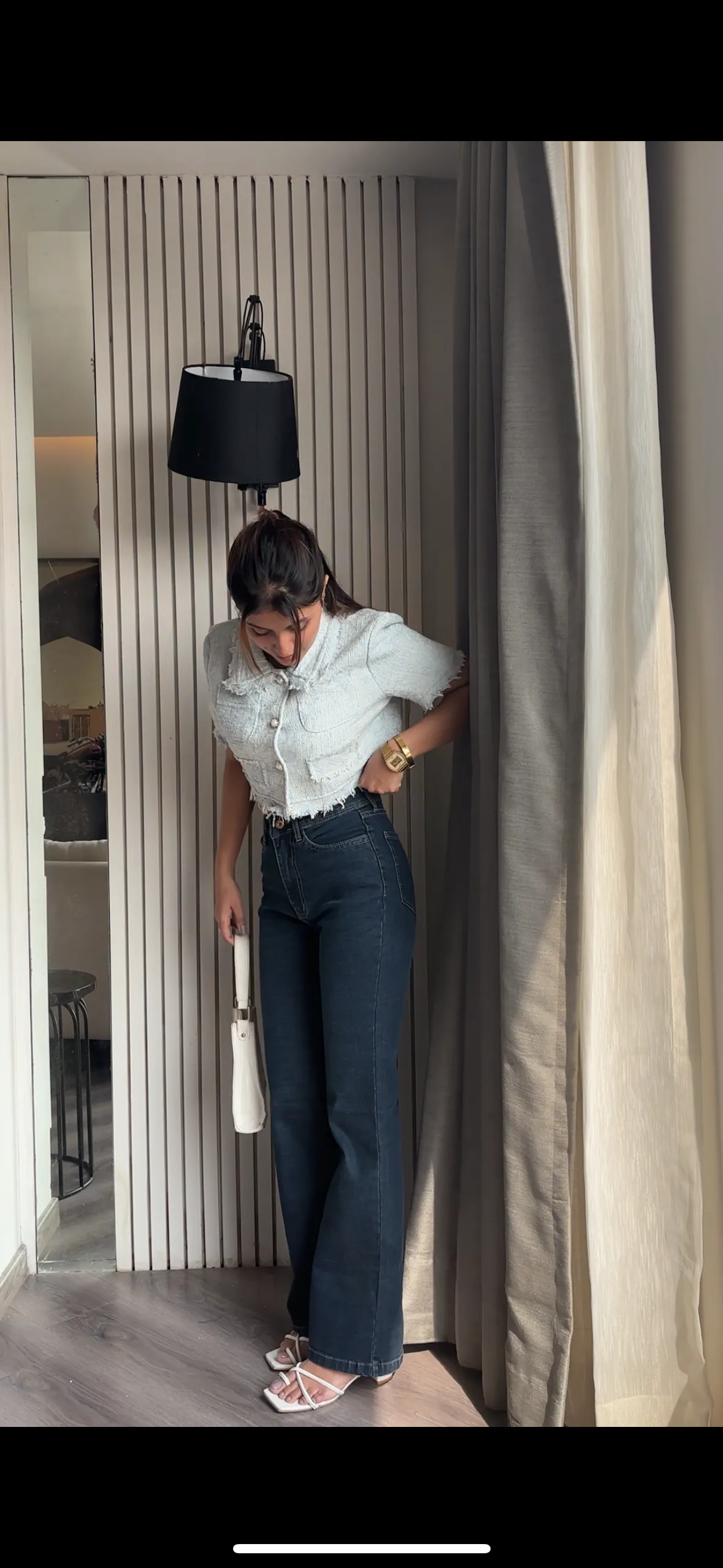 SFK Premium Highwaist flare jeans tint blue
