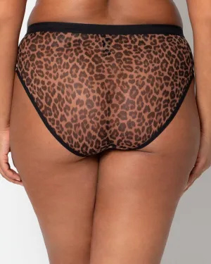 Sheer Mesh High Cut Brief - Designer Leo
