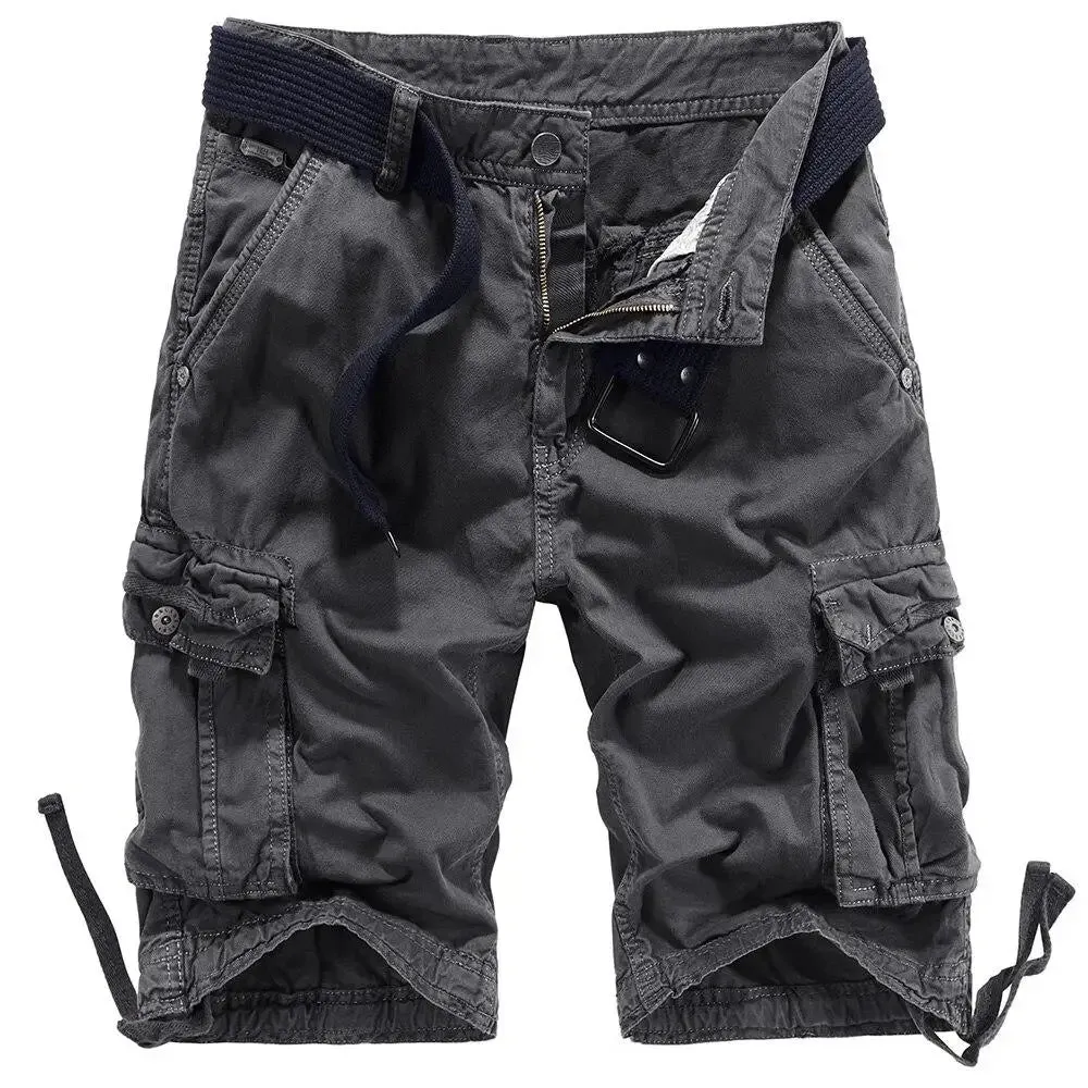 SHORT MILITAIRE AVEC EFFET CHIFFONNÉ