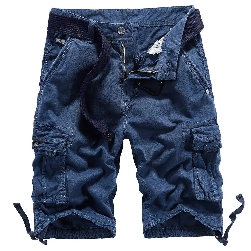 SHORT MILITAIRE AVEC EFFET CHIFFONNÉ