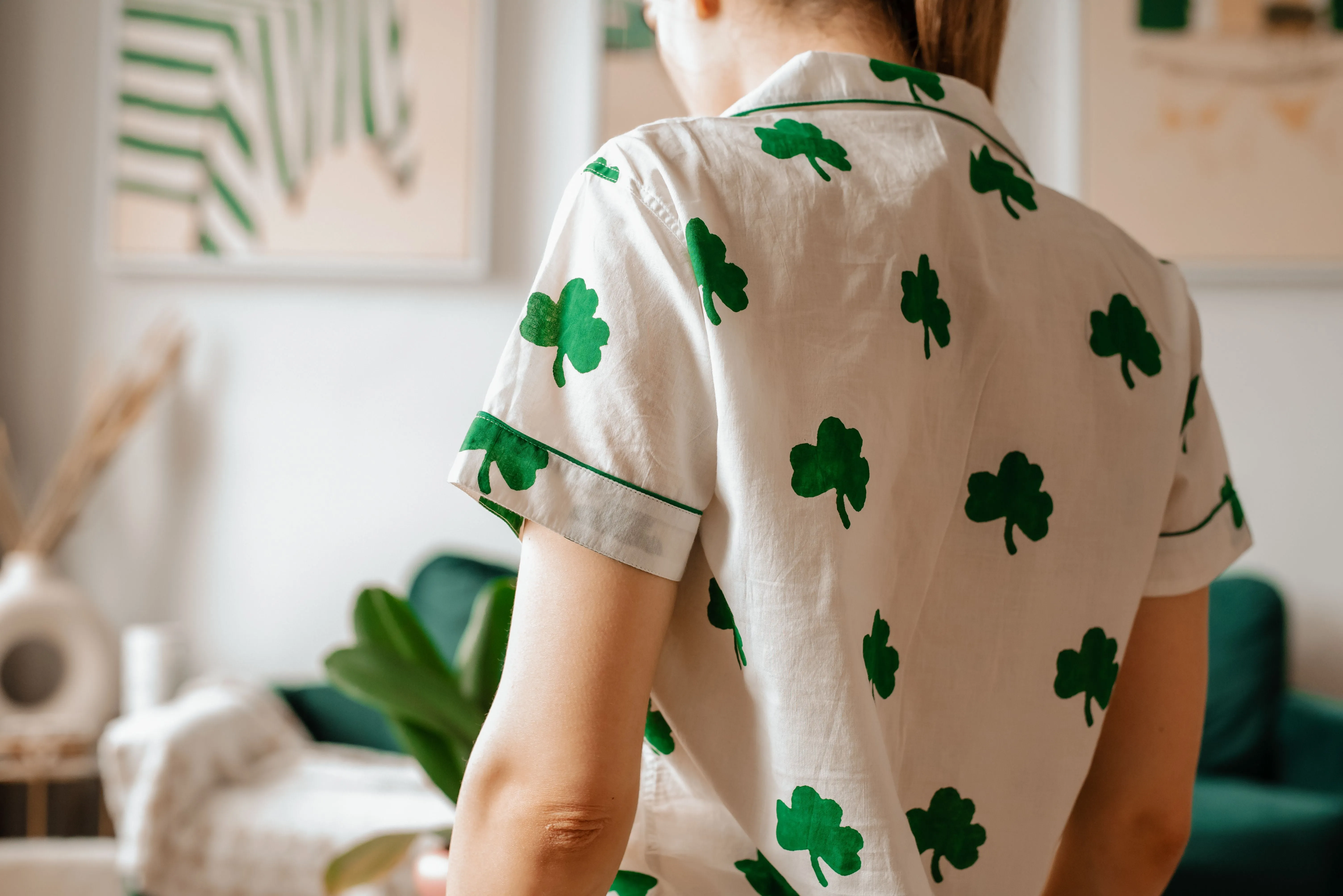 Short Pajama Sets - Shamrock Fever
