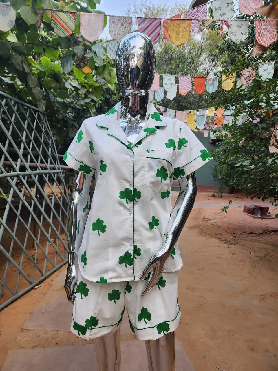 Short Pajama Sets - Shamrock Fever
